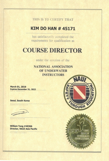 NAUI COURSE DIRECTOR